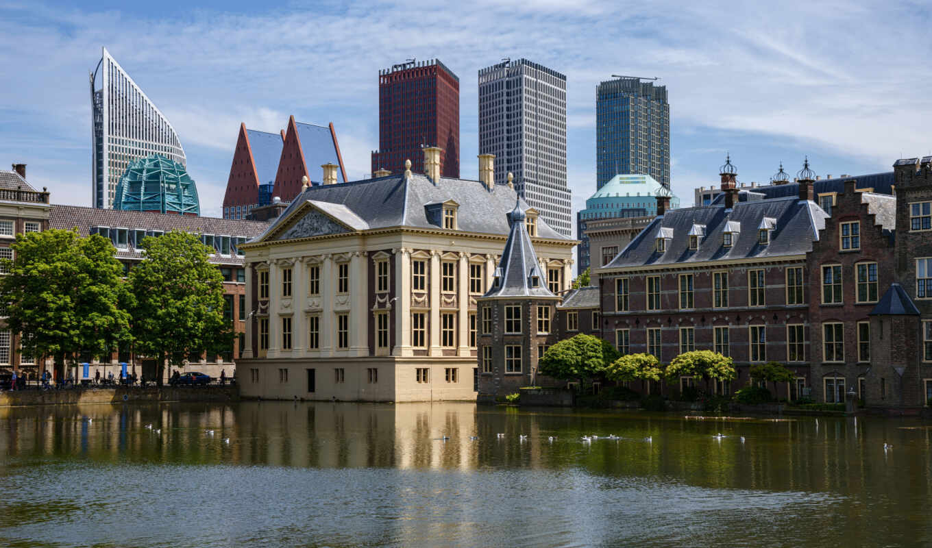 house, Netherlands, the, dutch, van, the, hague, vermeer, mauritshui, courtyard, Hague