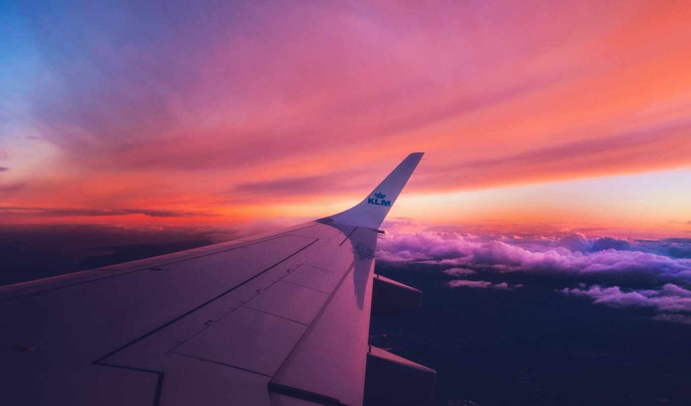 sky, good, sunset, cloud, cover, beautiful, plane, weed, airline, narrow