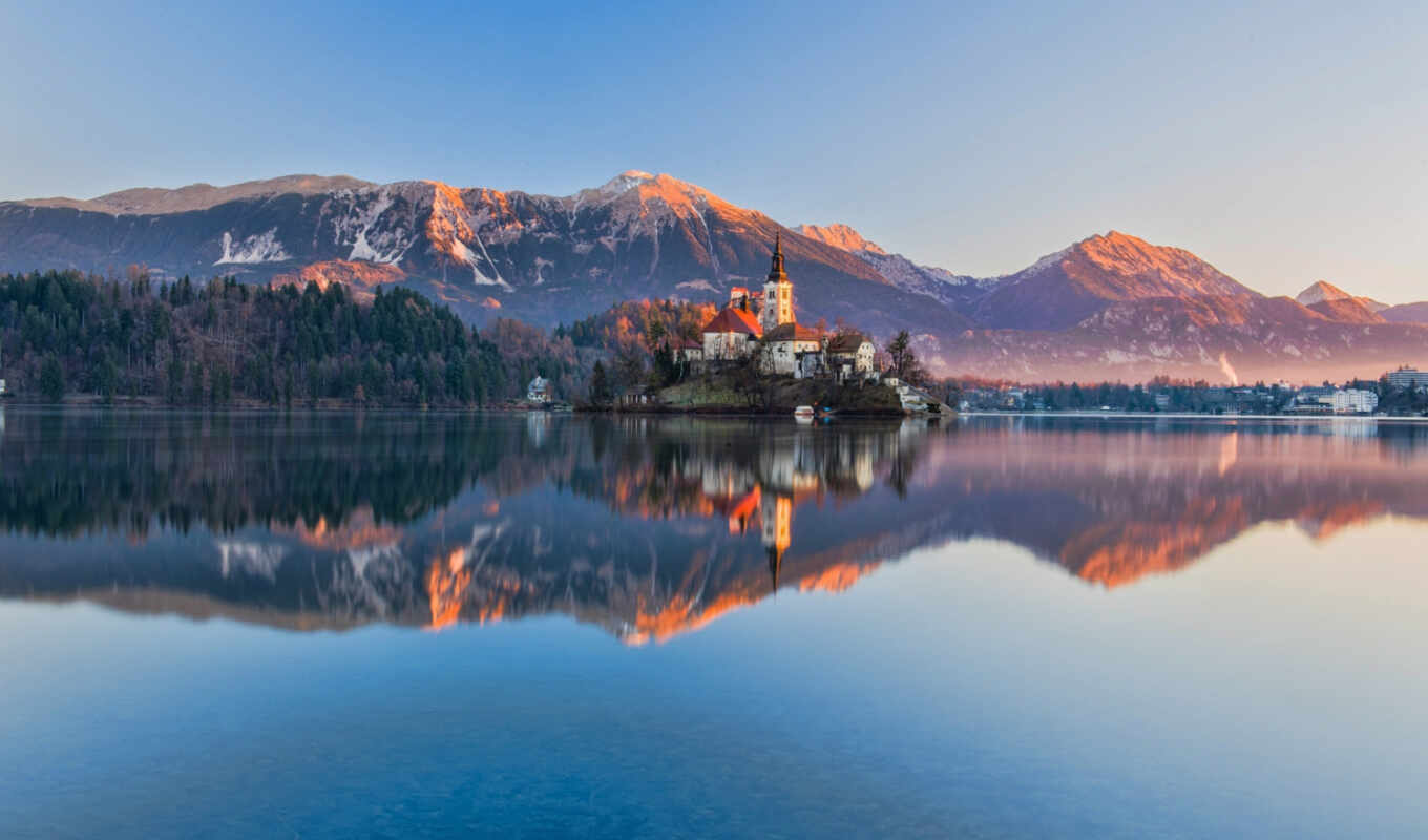 озеро, гора, church, slovenia, успенский