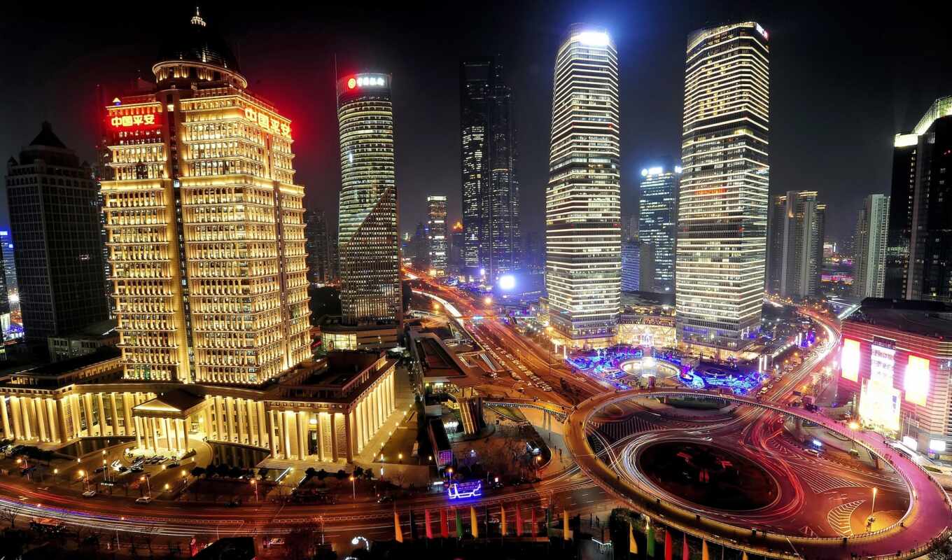 background, city, night, screen, shanghai, china, free, chinese woman, night