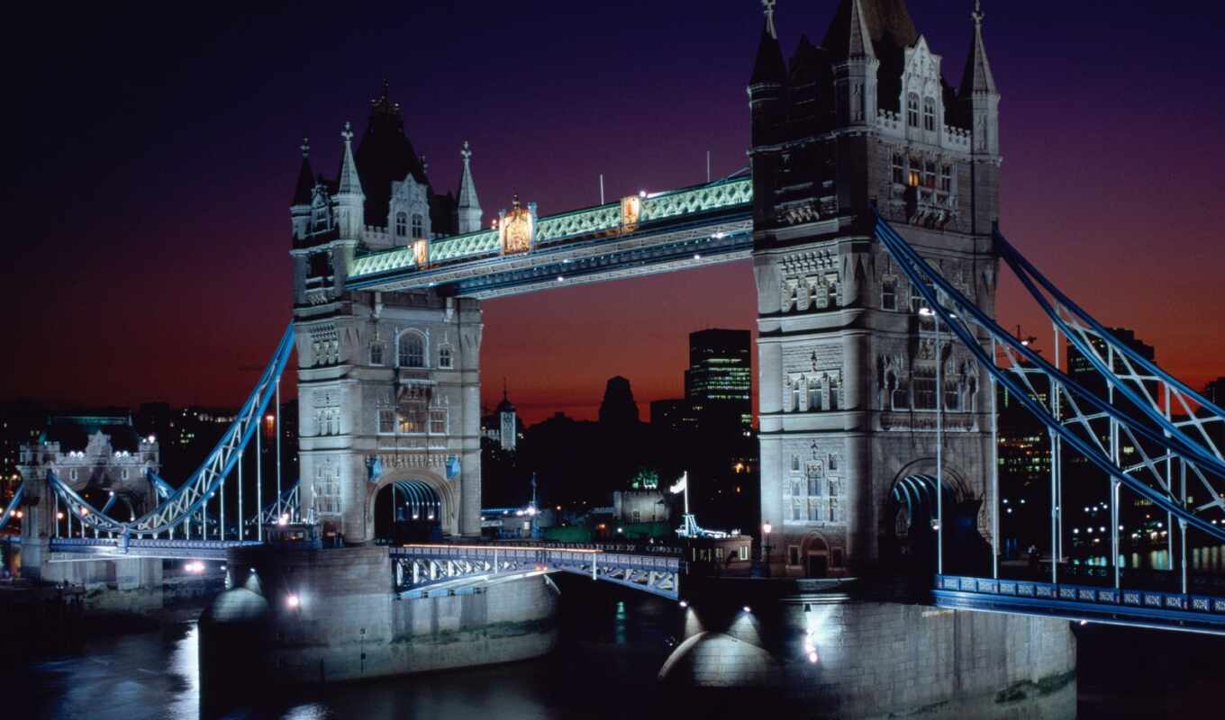 красивые, мост, мира, башня, london, места, расположен