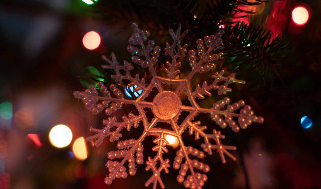 high, screen, ornament, new, cute, christmas, snowflake, garland, parallax