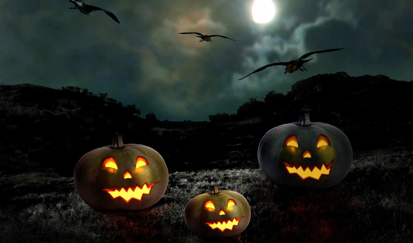 night, moon, holiday, halloween, happy, holidays, pumpkin, pumpkins, full moon