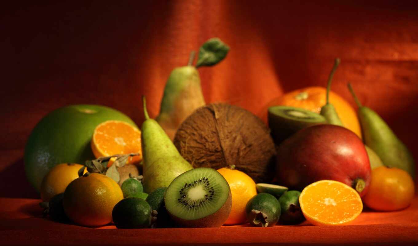 цветы, еда, краска, еще, artwork, плод, растение, life, напиток, производить, tangerine