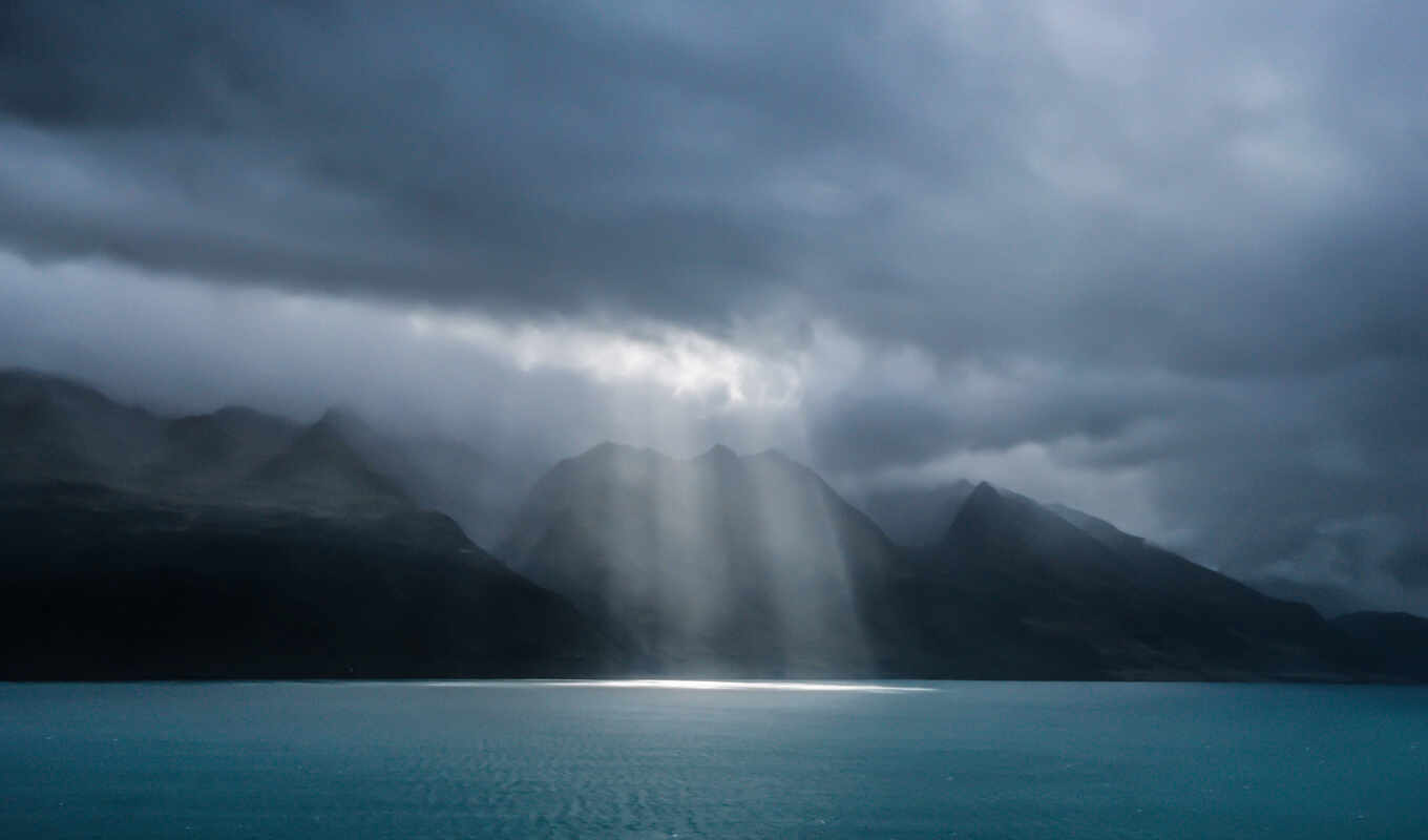 lake, the storm, new, zealand, artist, instruments, drawing, queenstown, wakatipu, searchlight
