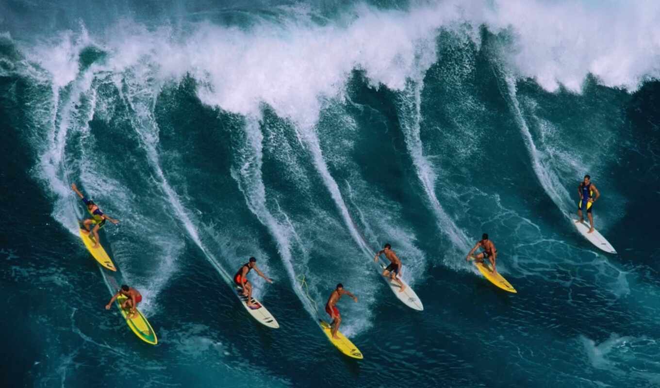 wave, surfing