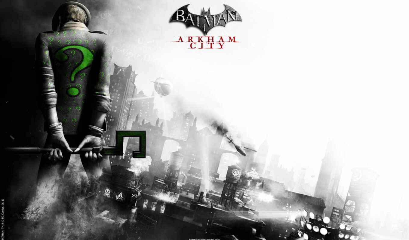 city, batman, arkham, the riddler