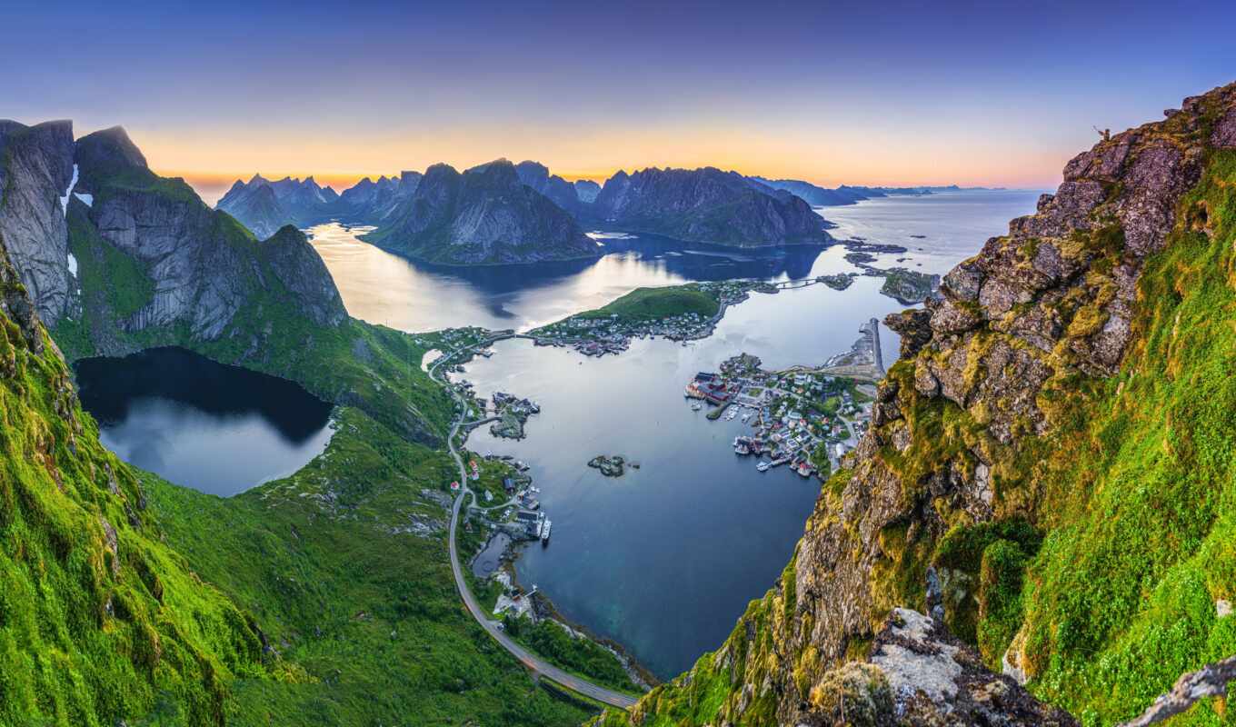 гора, остров, норвегия, norwegian, lofoten
