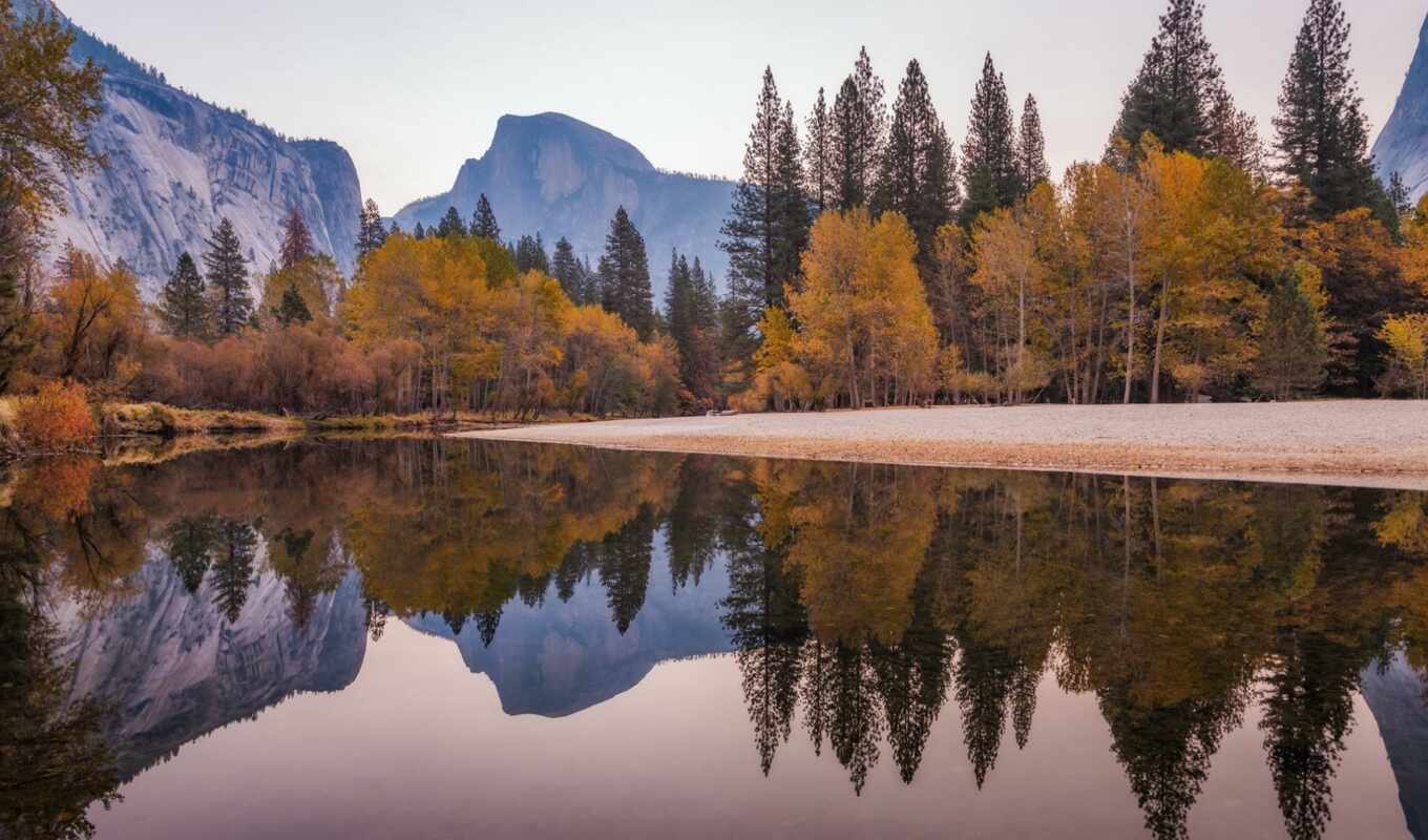 mouth, one, river, reflection, natural, yosemite, dome, photograph, measure, lightning