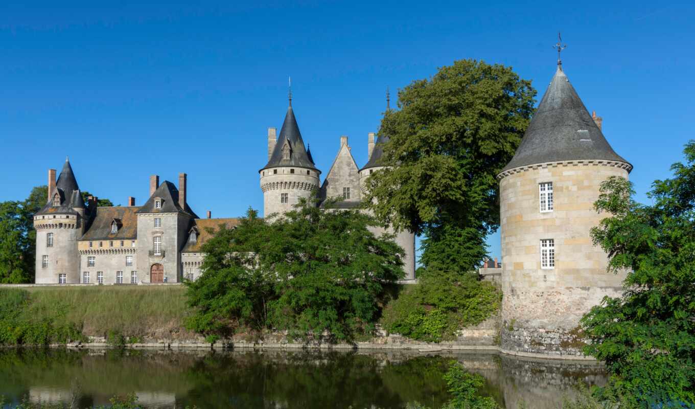 background, water, France, castle, Loire