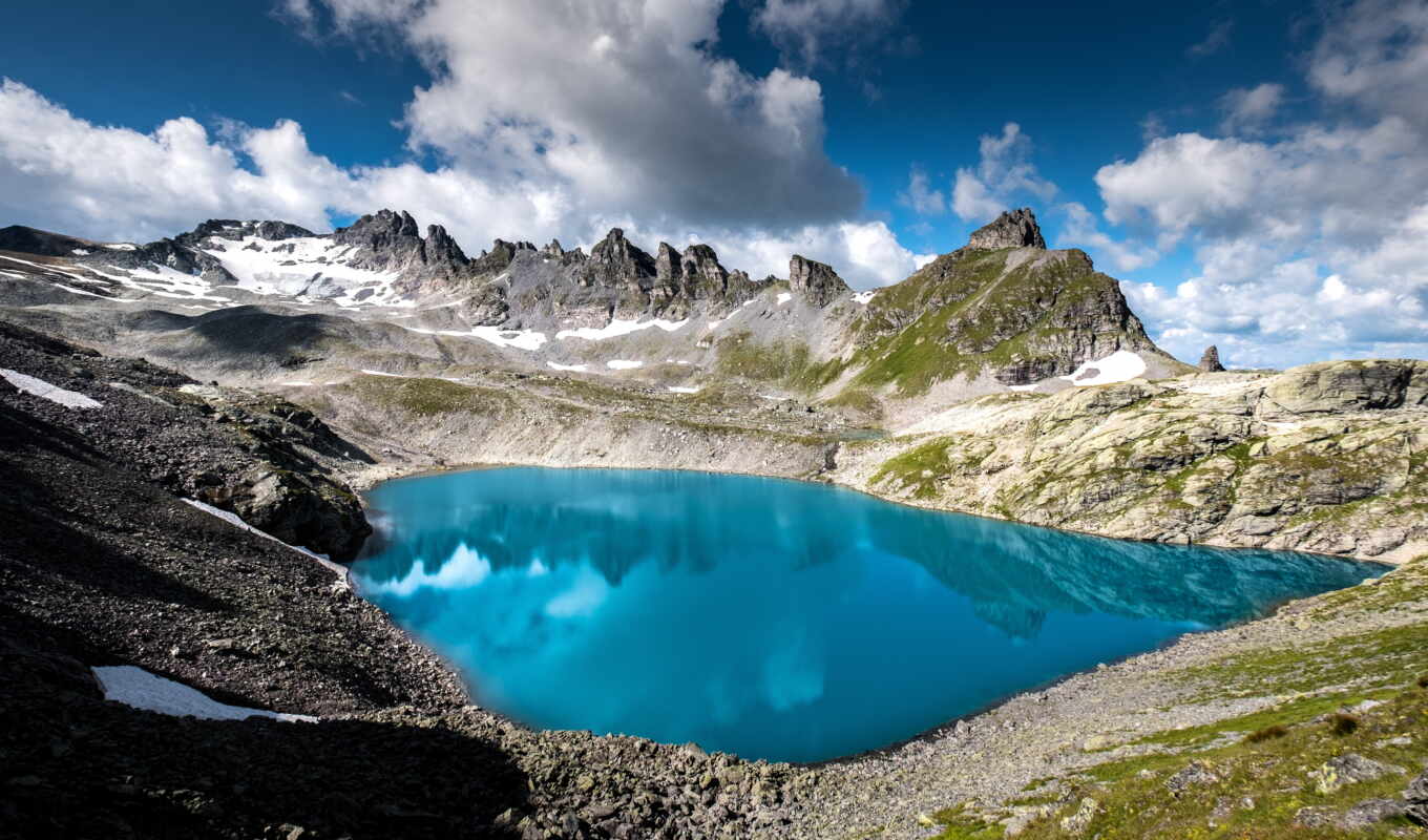озеро, water, гора, швейцария, альпы, hike, pizol