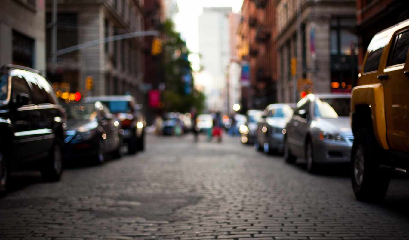 new, city, street, road, building, york, blurring, cars