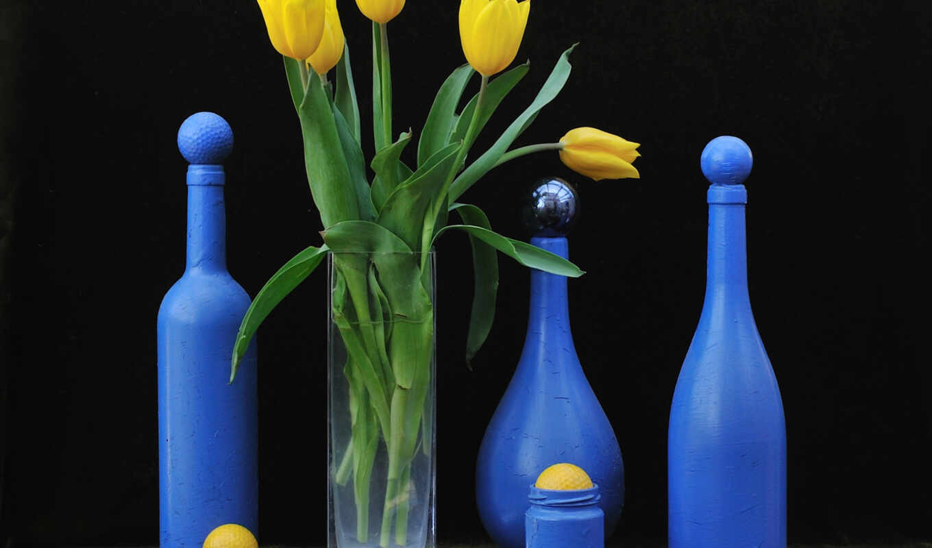 vase, tulip, bottle