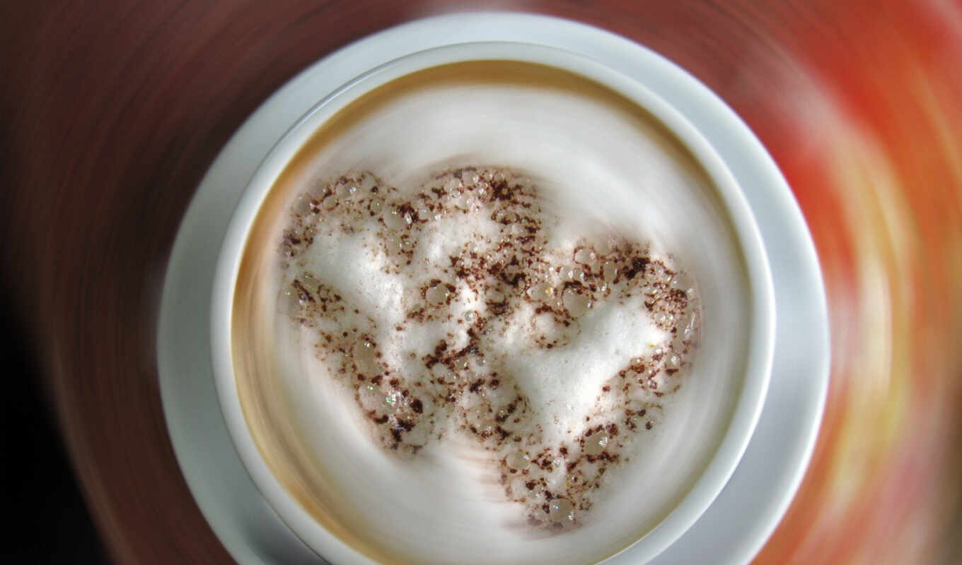 love, coffee, heart, cup, cappuccino