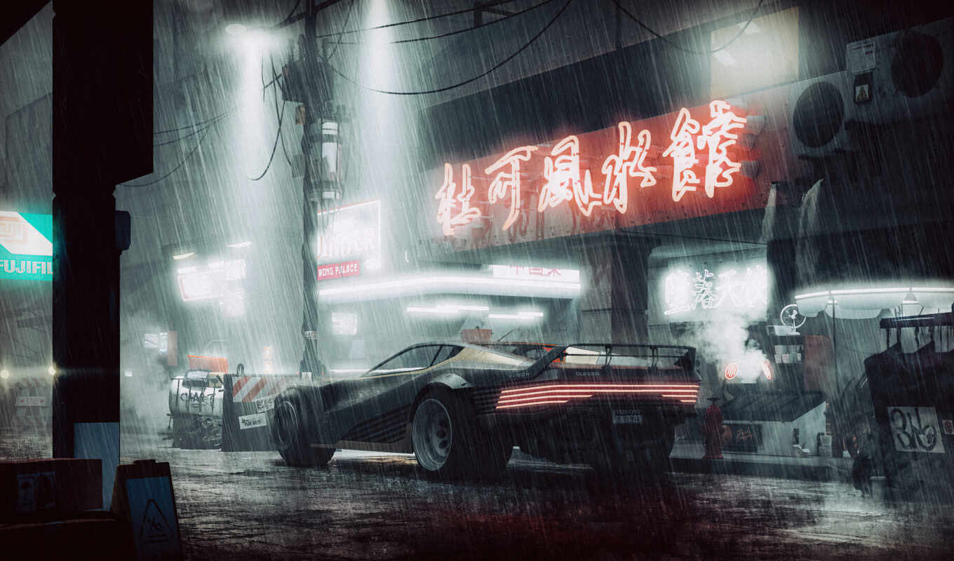 art, game, street, car, witch, supercar, cyberpunk, xbox, the witcher