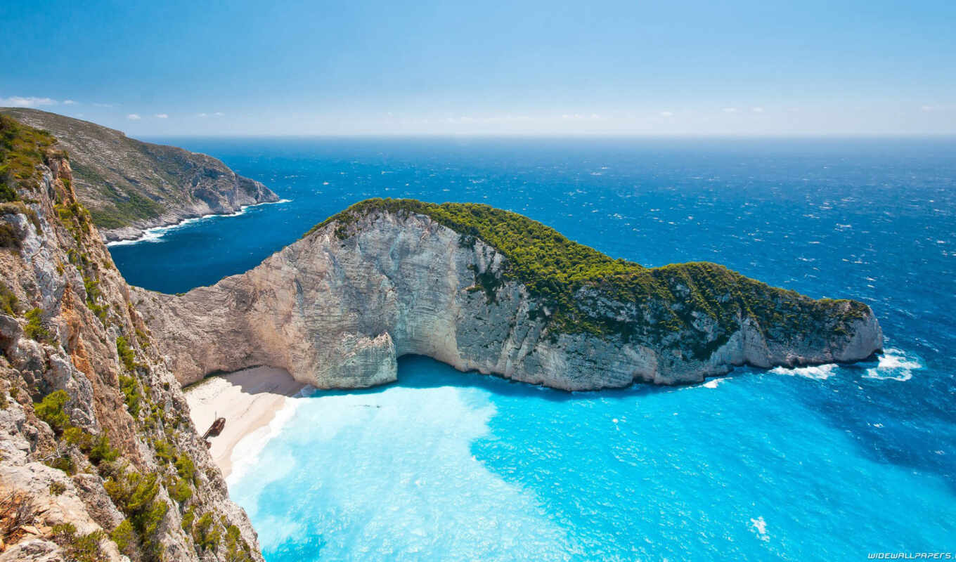 beach, sea, zakynthos, island, greece