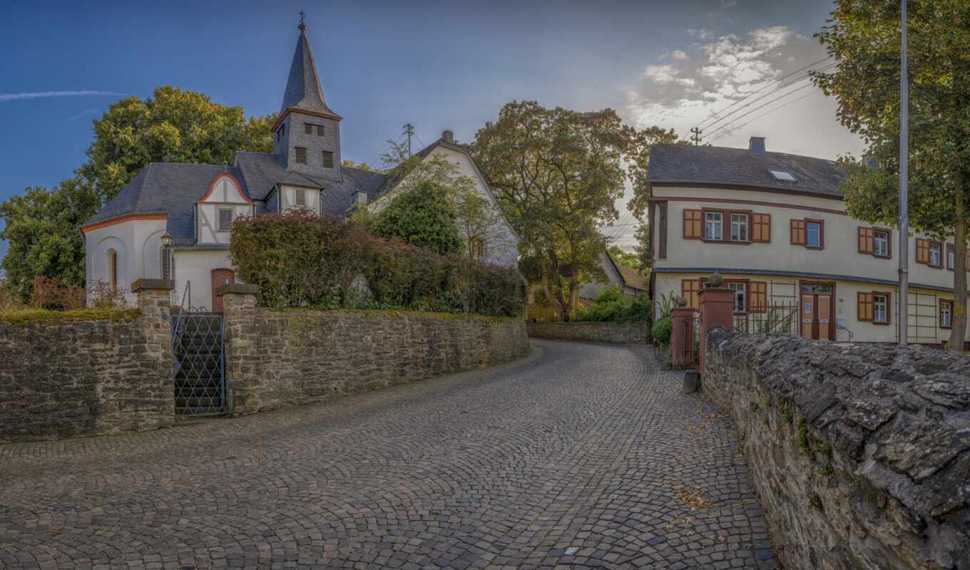 house, улица, храм, германия, забор, deutschland, hintergrundbild, germanii, miehlen
