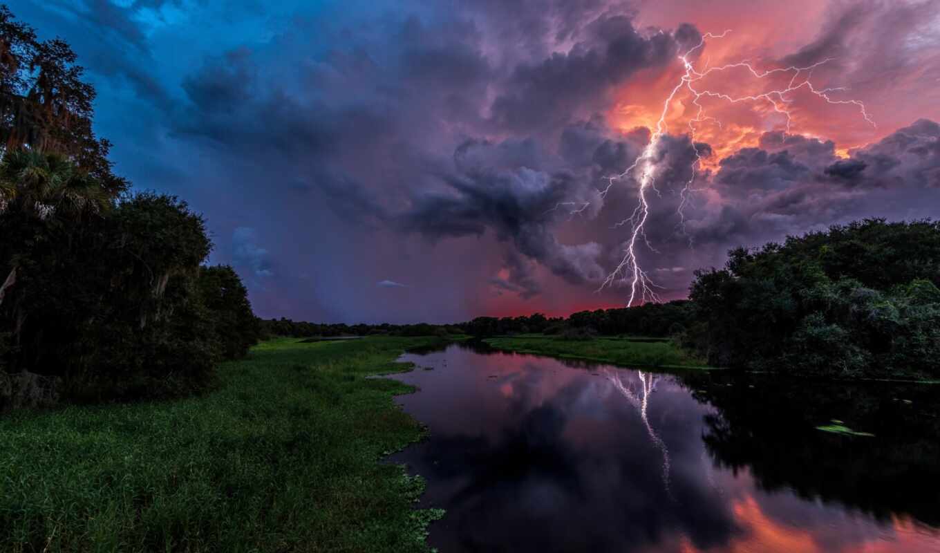 природа, буря, облако, thunder, lightning, идея, thunderstorm