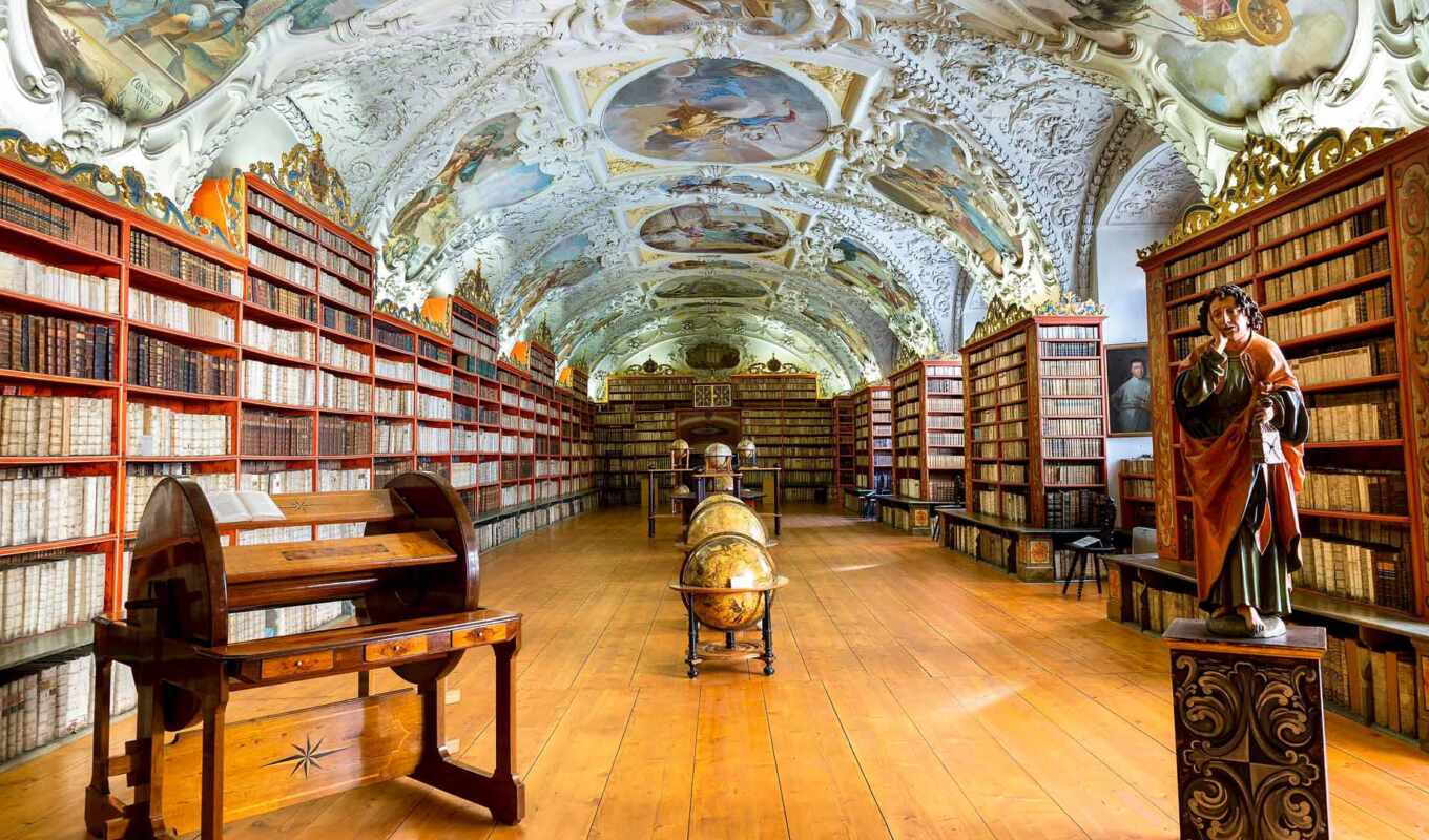 the monastery, library, prague