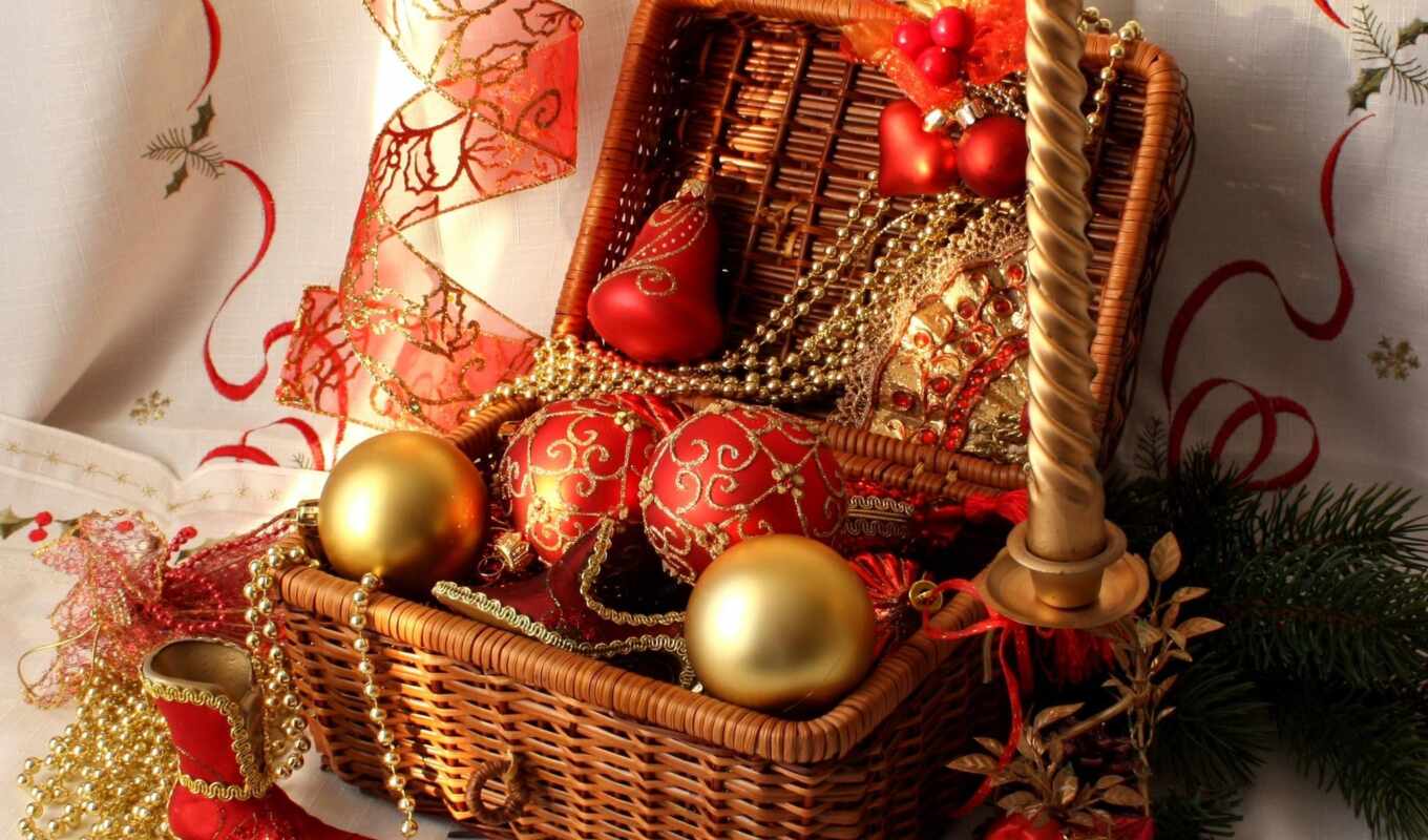 dee, picture, new, christmas, plenty, gift, ball, basket, object, natale