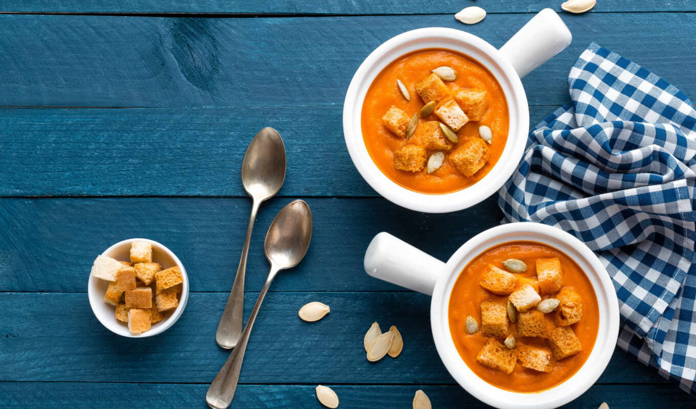 spoon, soup, pumpkin