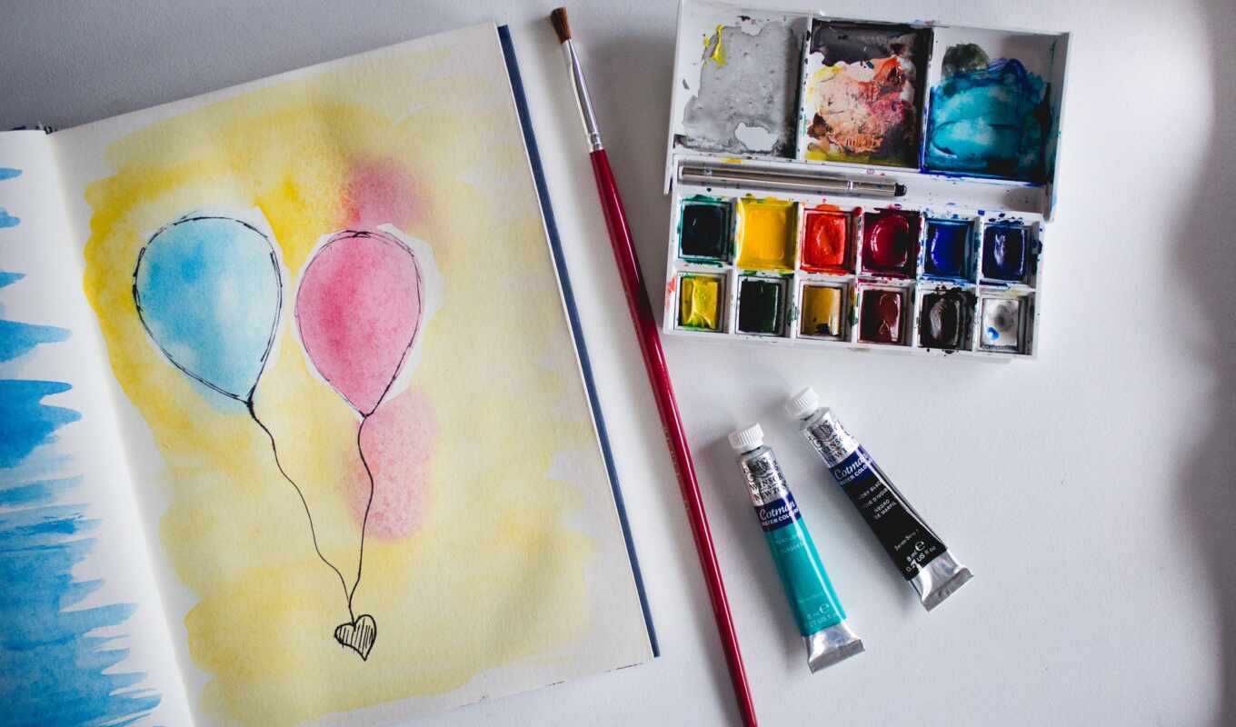 краска, air, мяч, кисточка, drawing