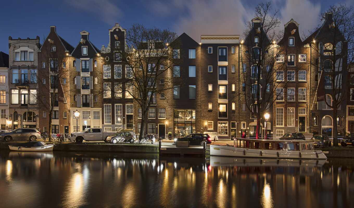 city, hotel, Amsterdam, Netherlands, canal