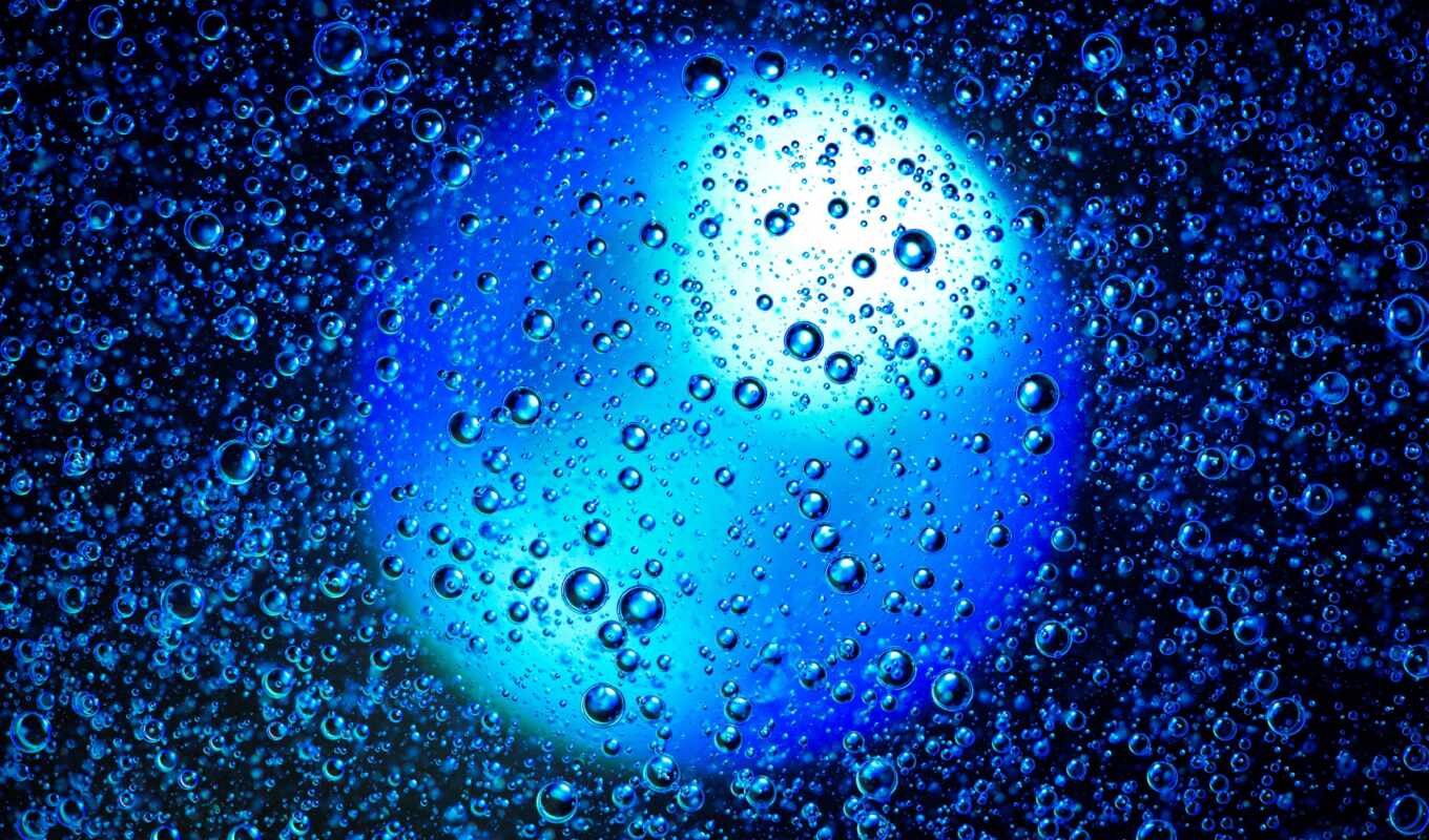 drop, blue, abstract, bubble, тема, круглый