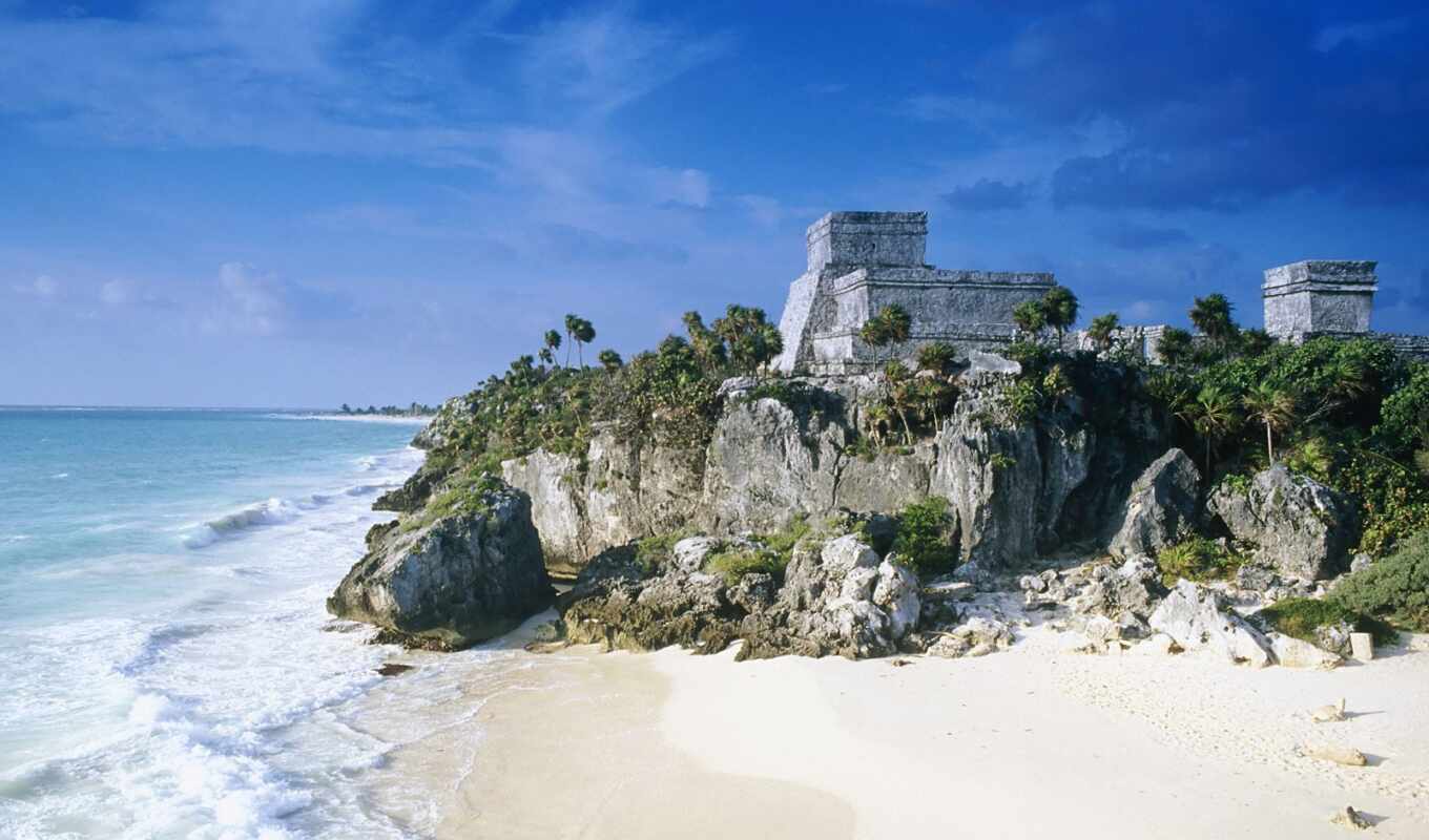 ruins, mexico, tulum, mayan, cancun