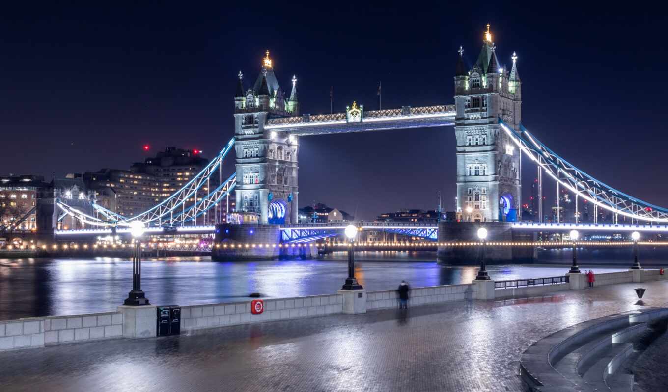 ночь, мост, london, ponte, londre