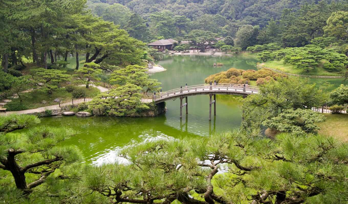 japanese, garden, park, Japan, kagawa, takamatsu, ritsurin, wroclaw