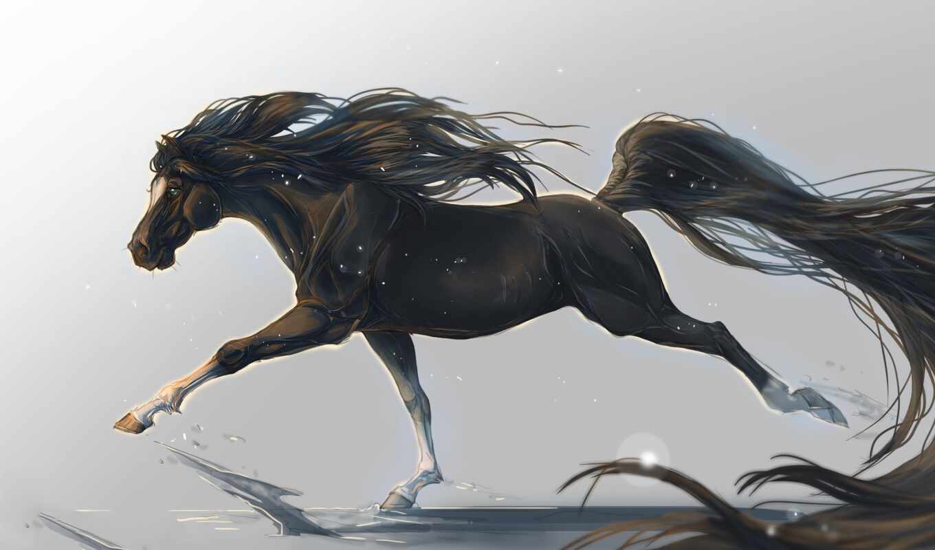 art, кон, лошадь, животное, копыта