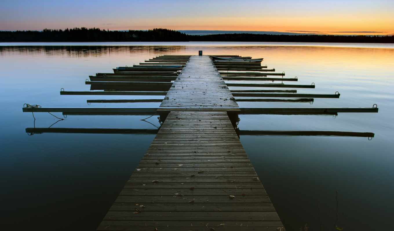 lake, landscapes-, sunset, water, categories, pier, article, photo wallpapers