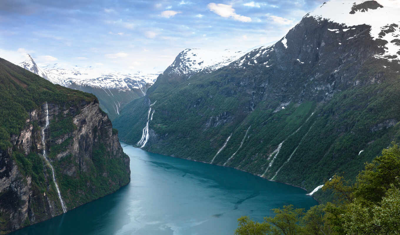 природа, desktop, high, free, качество, landscapes, норвегия, fjord, geiranger