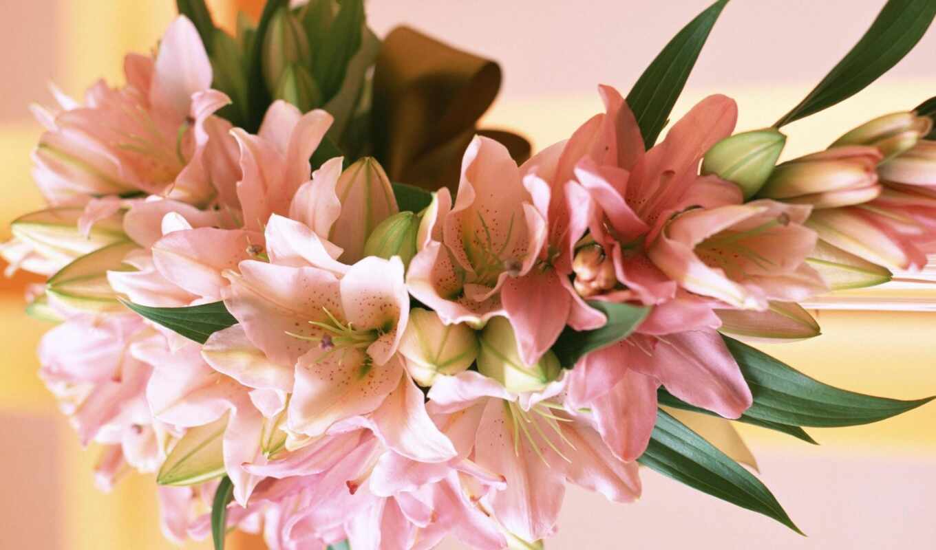 flowers, bouquet, cvety, lilies, images