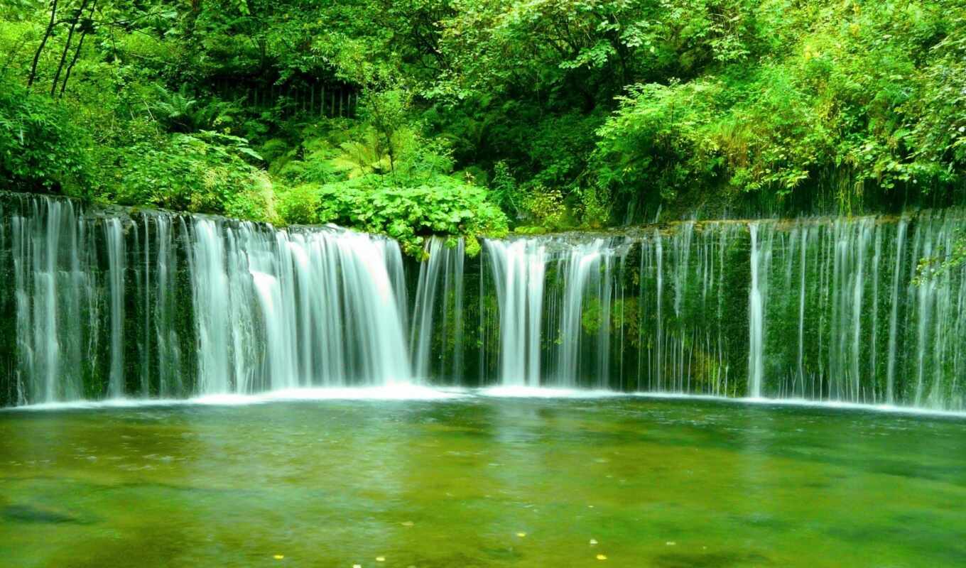 природа, взгляд, free, water, водопад, falls