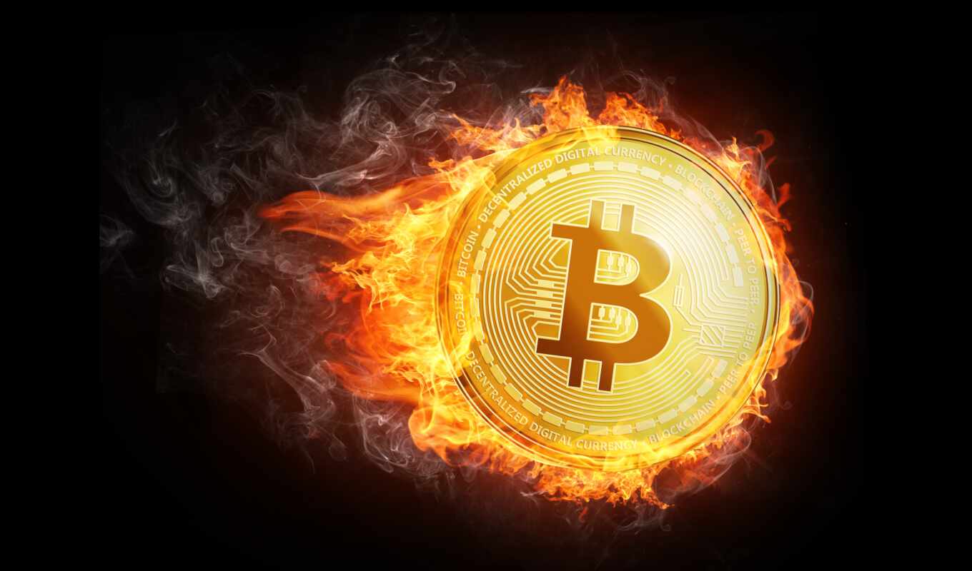 огонь, пламя, bitcoin