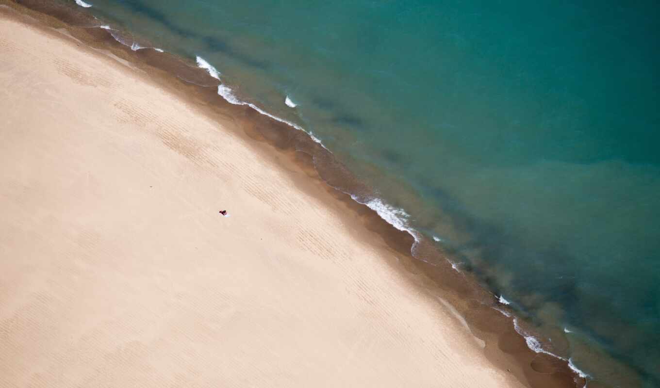 фото, взгляд, water, пляж, море, берег, песок, ocean, aerial, id, drone
