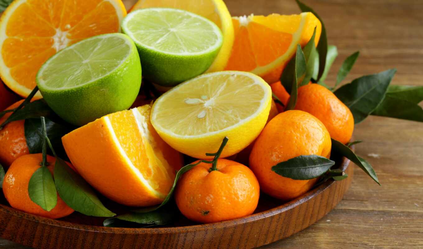 оранжевый, lemon, tangerine, lima