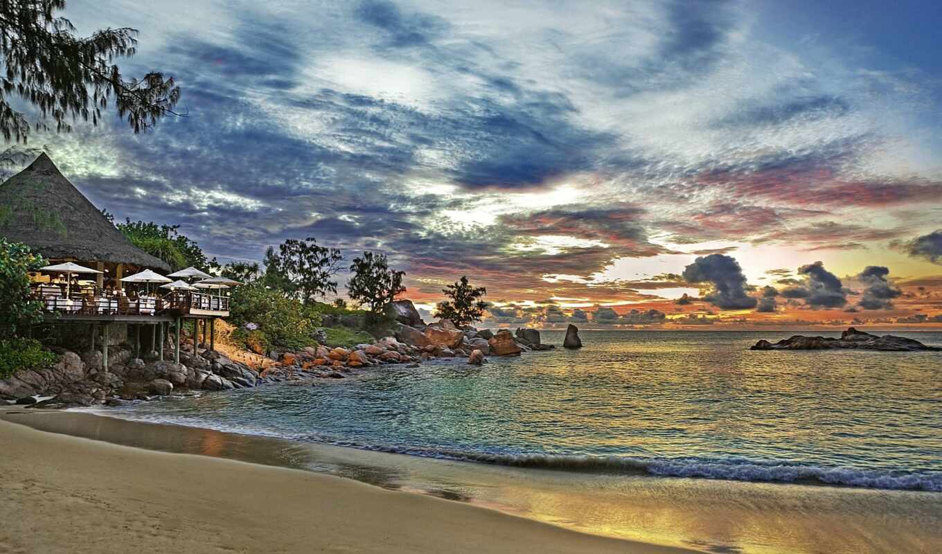 island, ocean, rest, indian, paradise, corner, rook, seychelles, otelit, seishelyi, Praslin island
