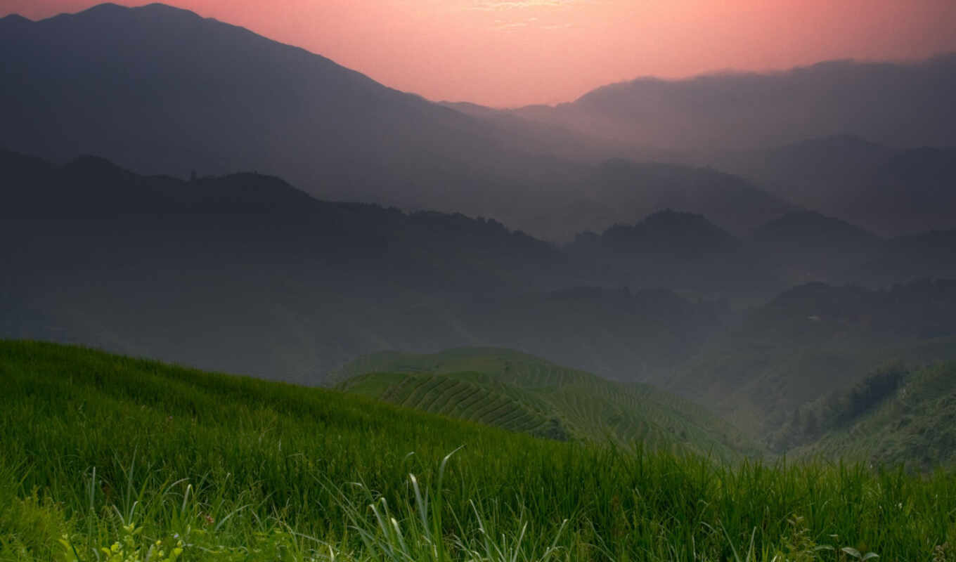 mountains, picture, google, nature, field, mountains, landscapes, chrome, China, figure