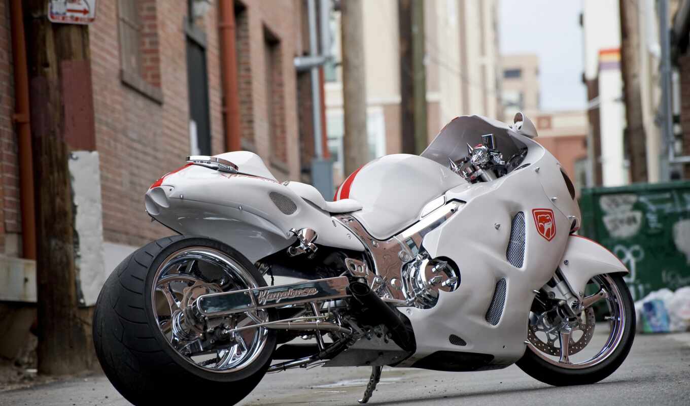 white, качественные, мотоцикл, suzuki, мотоциклы, gsx, hayabusa, предпросмотром