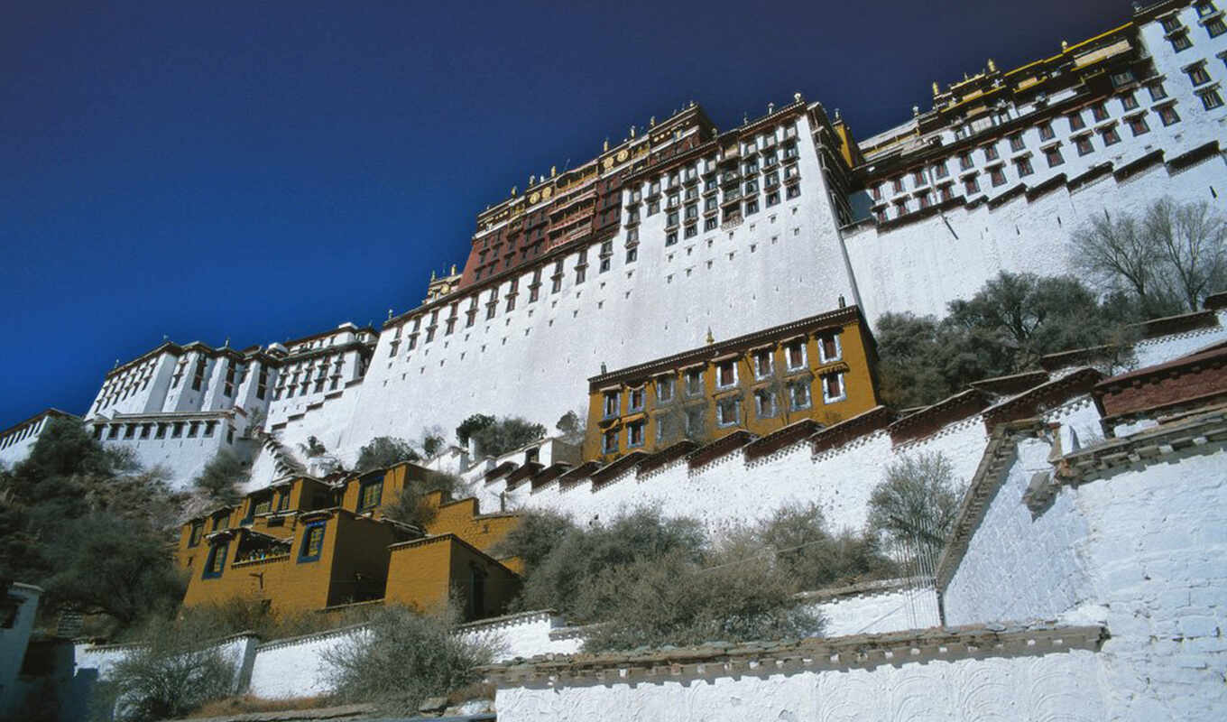 night, screen, tibet, the monastery, palace, china, asia, potala, Lhasa, finding, istana