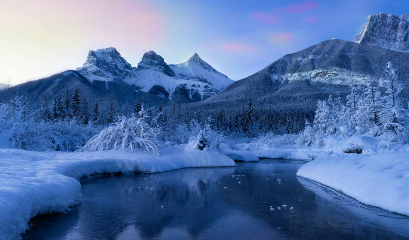 winter, канада, канадский, скалы