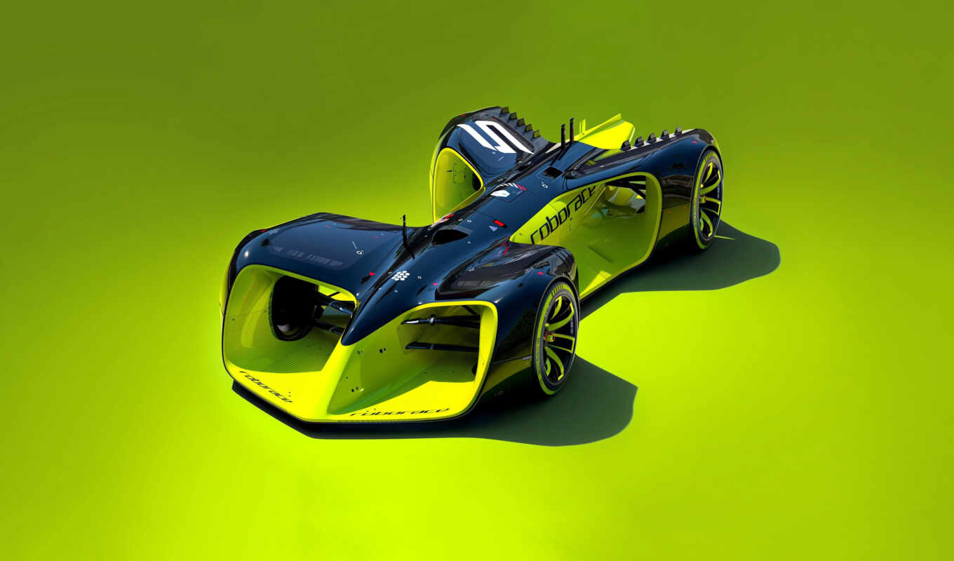 series, car, concept, formula, race, with, roborace, formel, free of charge
