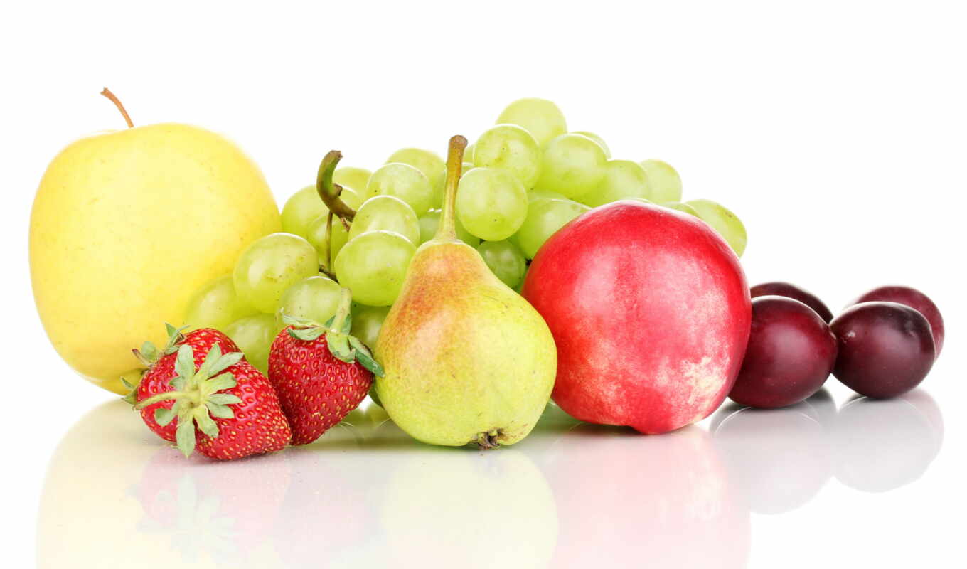 виноград, клубника, яблоки, груши, фрукты, ягоды, сливы
