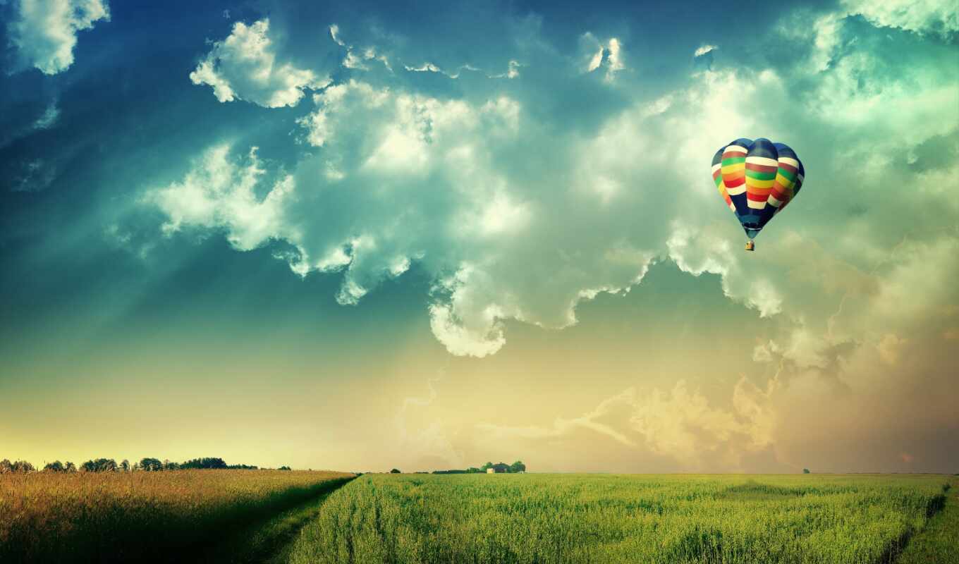 небо, фото, water, air, красивый, мяч, fly, weed, balloon, нужный