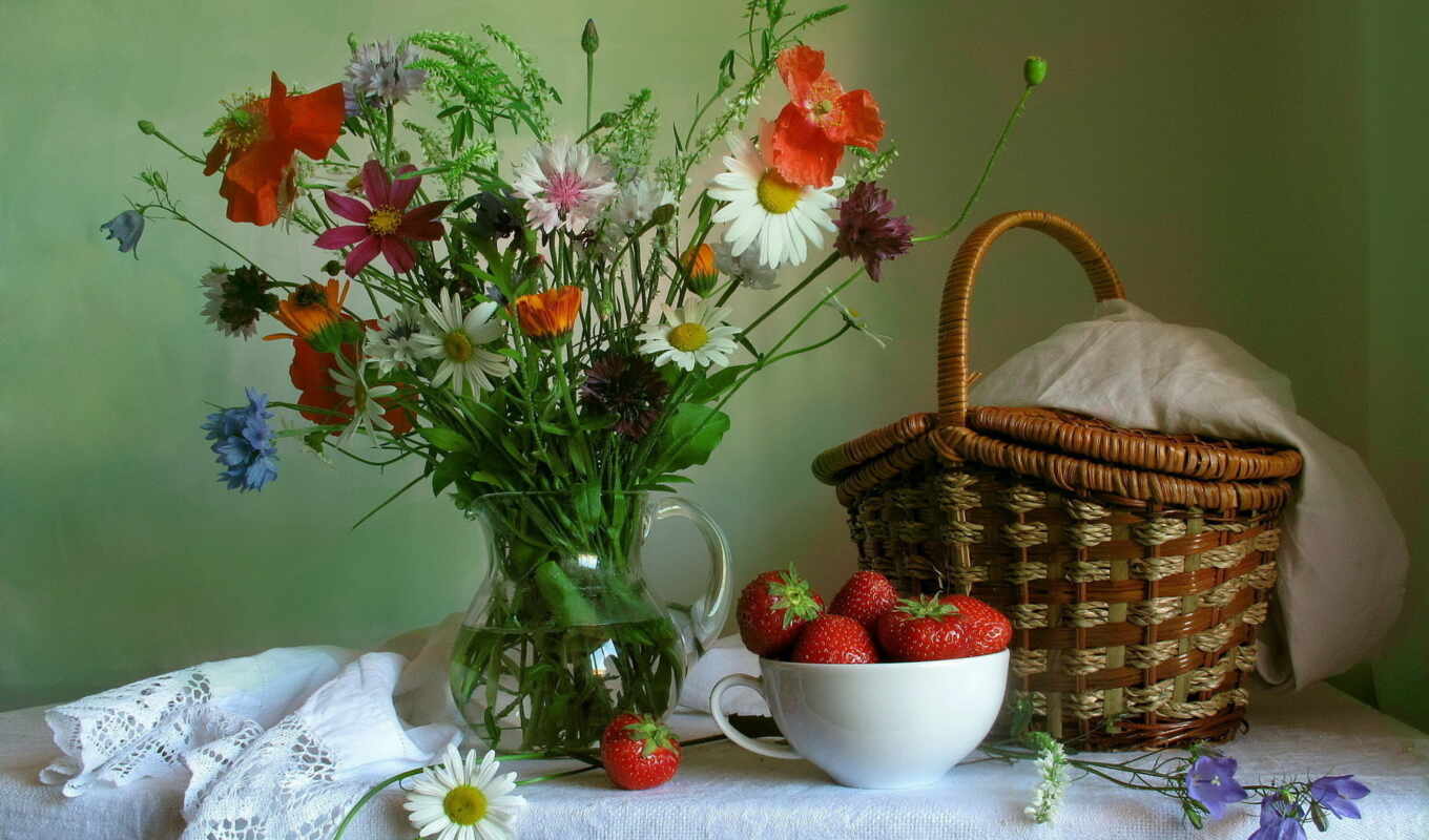 flowers, kitchen, still-life