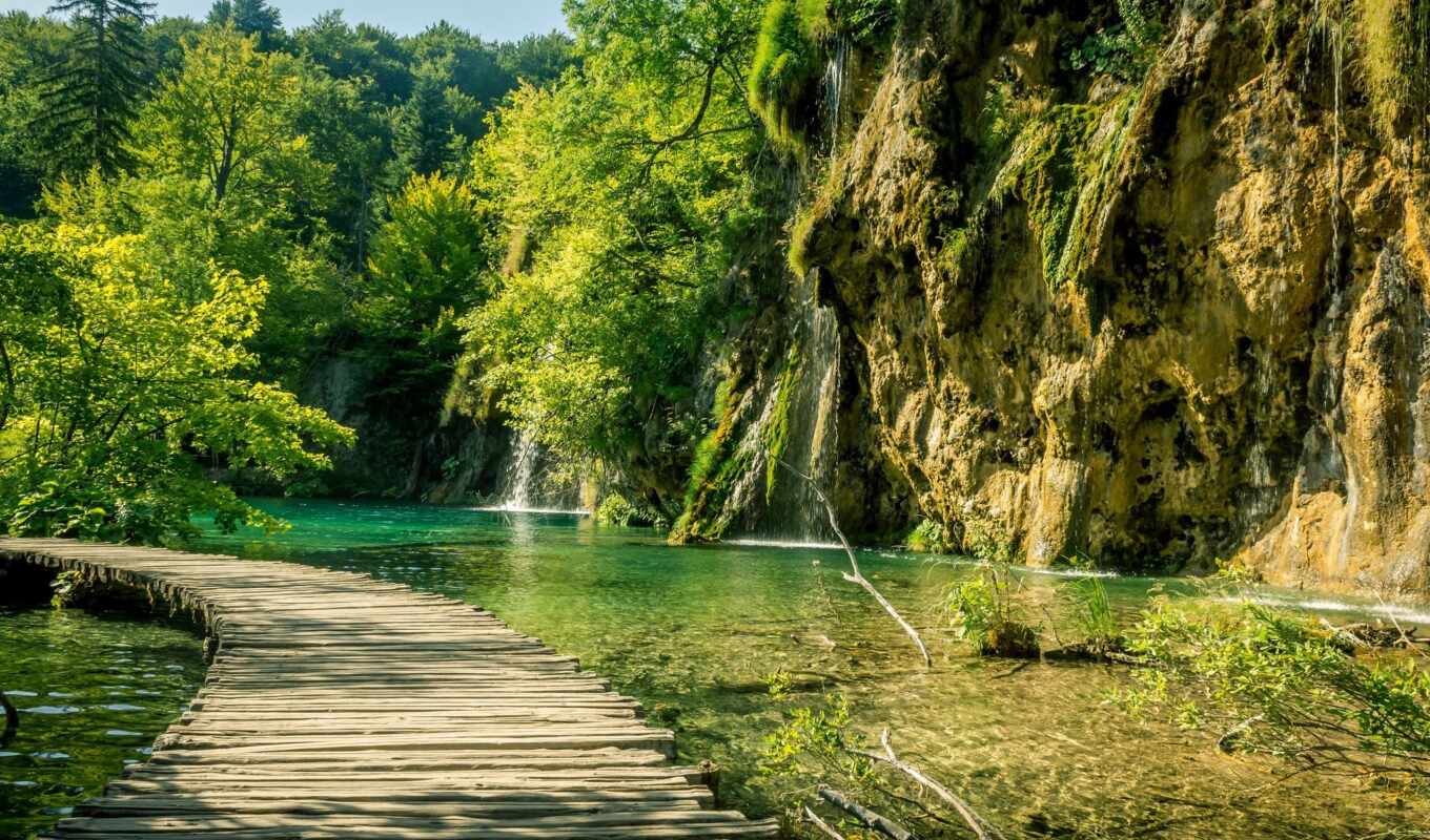 nature, forest, see, they, screen, which, lakes, montañas, seen, plitvice, plitvicer