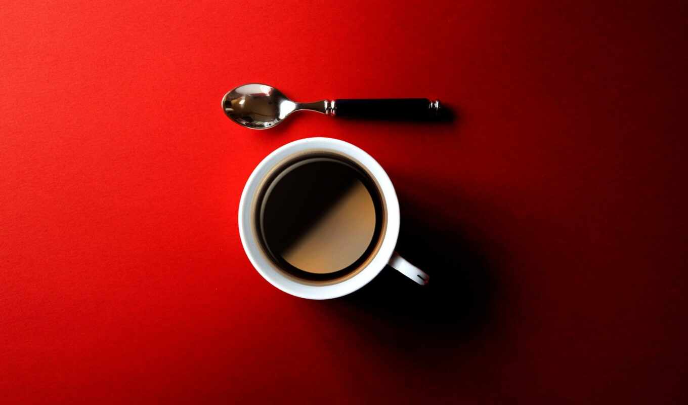 coffee, red, a cup, dish, spoon, dishes, drinking, stilllifephotography, coffee cup, coffee, coffee grain, coffee, espresso coffee